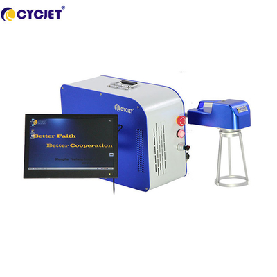 Máquina Handheld da codificação e da marcação do laser de CYCJET 30W para a impressão do QR Code do logotipo do pneu