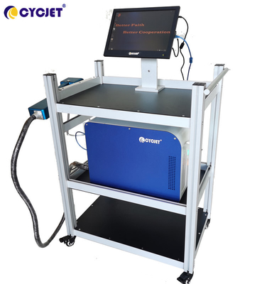 gravador eletrônico de codificação e de marcação do laser do tela táctil 100W da máquina CYCJET da fibra do laser
